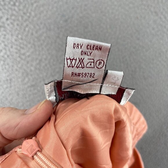 Adrianna Papell Skirt Womens 16W Plus Silk Pink Textured Midi Straight Everyday - Picture 7 of 10